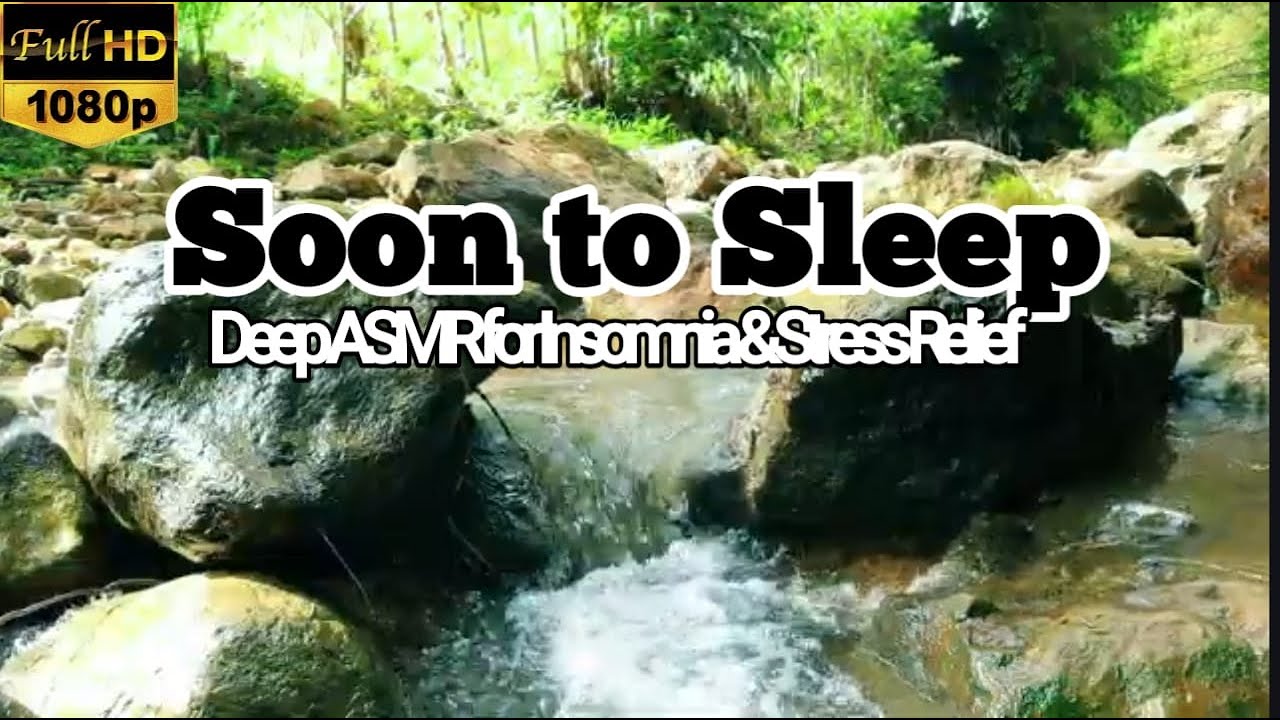 Soon to Sleep Black Stone River Flow | Deep ASMR for Insomnia & Stress Relief