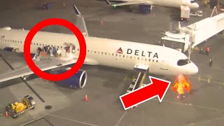 Delta Flight From Cancun Catches Fire After Landing In Seattle