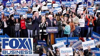 Bernie Sanders speaks to supporters after winning New Hampshire primary