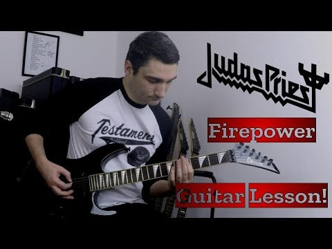 NEW SONG Judas Priest Firepower - GUITAR COVER & LESSON with TABS!