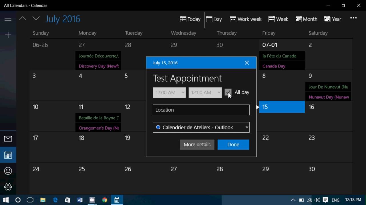 Tips and tricks How to add Appointments to Windows 10 Calendar app and