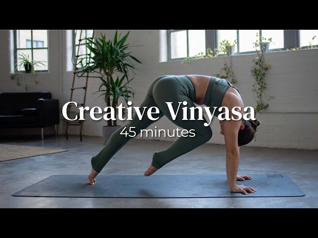 45 Minute Creative Vinyasa Flow | feel good + playful class=