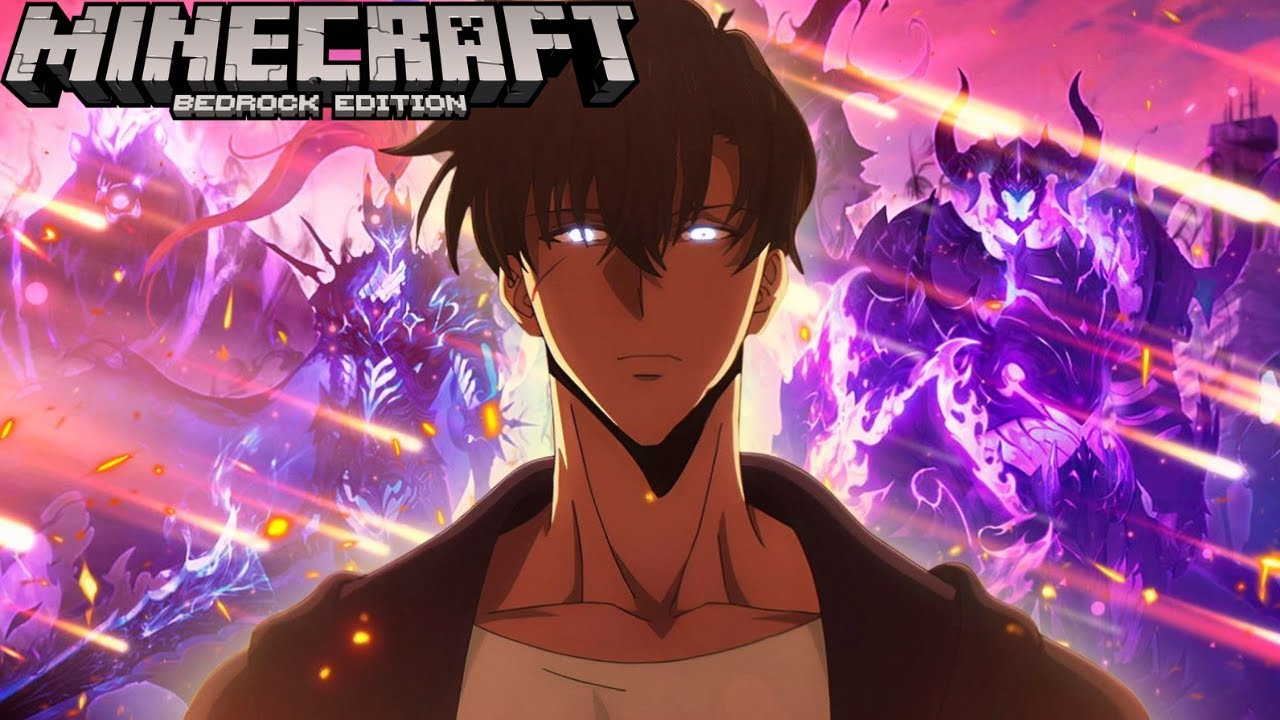 SAIU!!!NOVA ADDON DE SOLO LEVELING COM SOMBRA, ESPADAS e PODERES  PARA MCPE 1.21.114+😱😱😱(SOLO BLOCK)