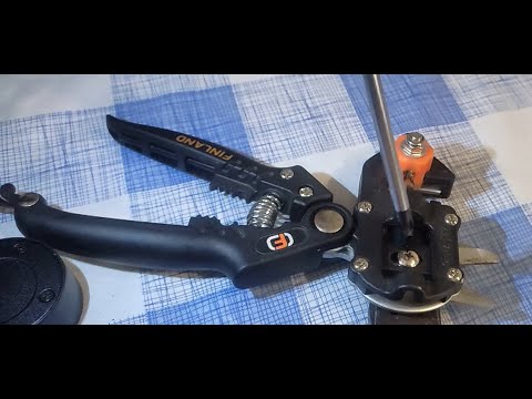 заточка прививочного секатора - YouTube
