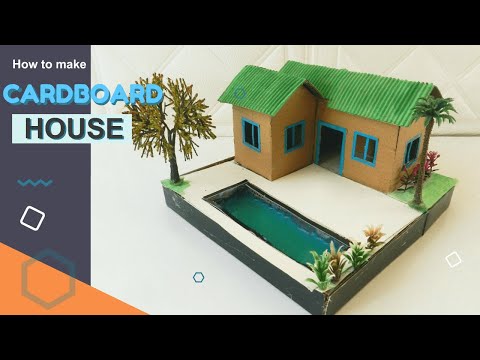 How to Make Mini Cardboard House Model | DIY Craft Ideas #152 @BackyardCrafts