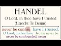 Handel - O Lord, in thee have I trusted (HWV 278/10) - Animation