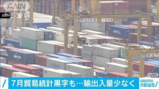 7月の貿易収支　4カ月ぶり黒字　輸出の減少幅改善で(20/08/19)