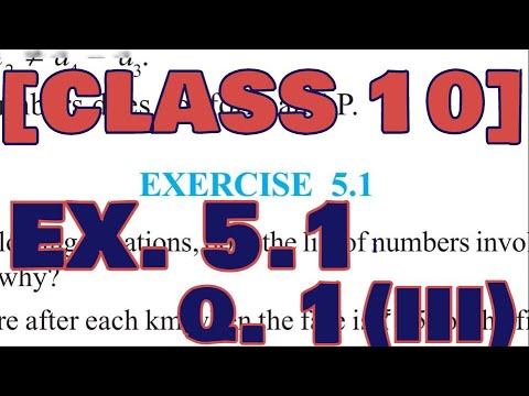 Part 4|Chapter 5 Arithmetic Progression Ex 5.1 Q. 1(iii) Class 10 Maths ...