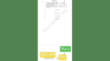 TIFR 2026 Answer key csir net Gate Jest Barc Physics#phd #iit #gate #allen #pw #neet #phd #csir