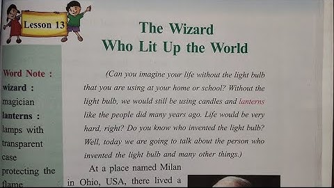 The Wizard Who Lit Up the World/Lesson 13/Class 4/English/All Questions Answers #youtube #class4
