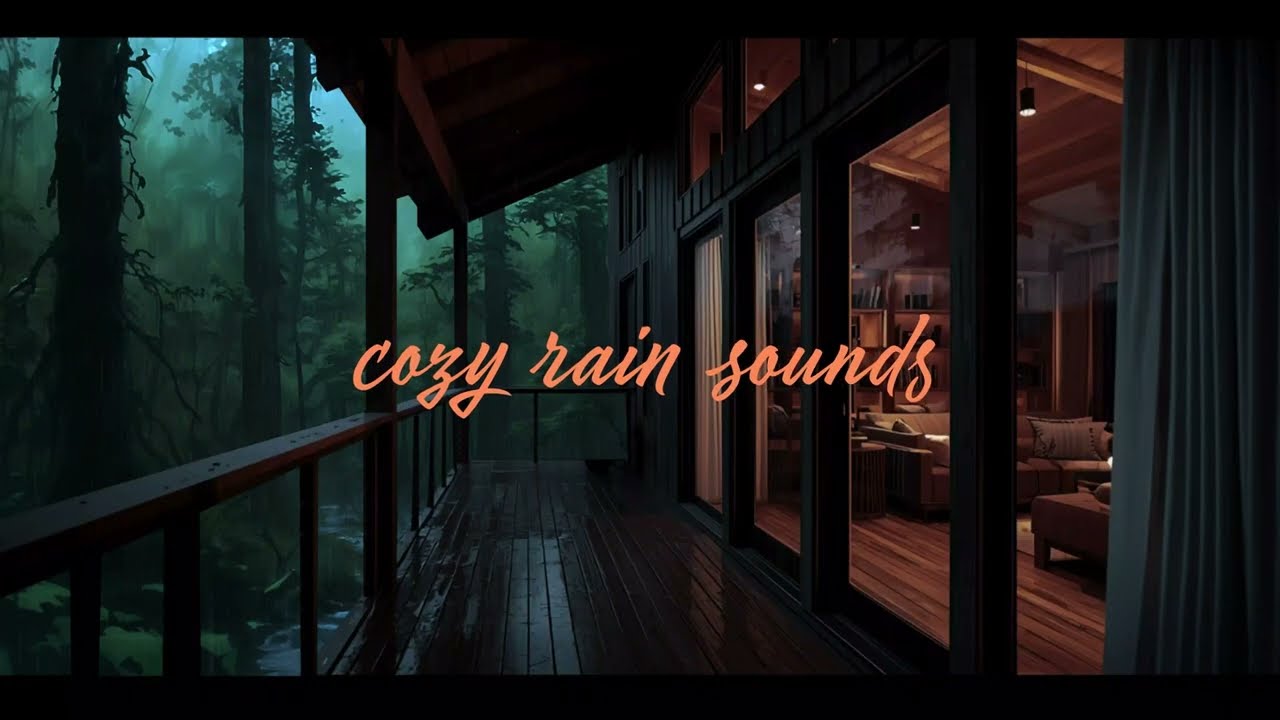 Gentle Rain From A Cozy Forest Cabin 5 hours 🌧️ | Cozy Rain Sounds for Sleep & Relaxation