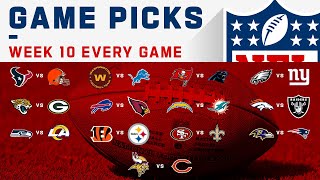 Week 10 Game Picks & Score Predictions for EVERY GAME