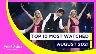 TOP 10: Most watched in August 2021 - Eurovision Song Contest
