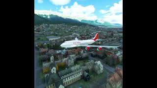 Landing Moment Boeing 747 Air India at Innsbruck #shorts