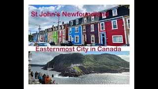St. John's Newfoundland (Canada) Princess Cruise sail away and short downtown walking tour vlog