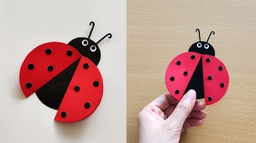 Cách làm con bọ rùa bằng giấy đơn giản - How to make a ladybug out of paper