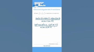 Most Common Edexcel Algebraic Fractions Exam Questions #gcsemaths #math #algebra #algebraicfractions