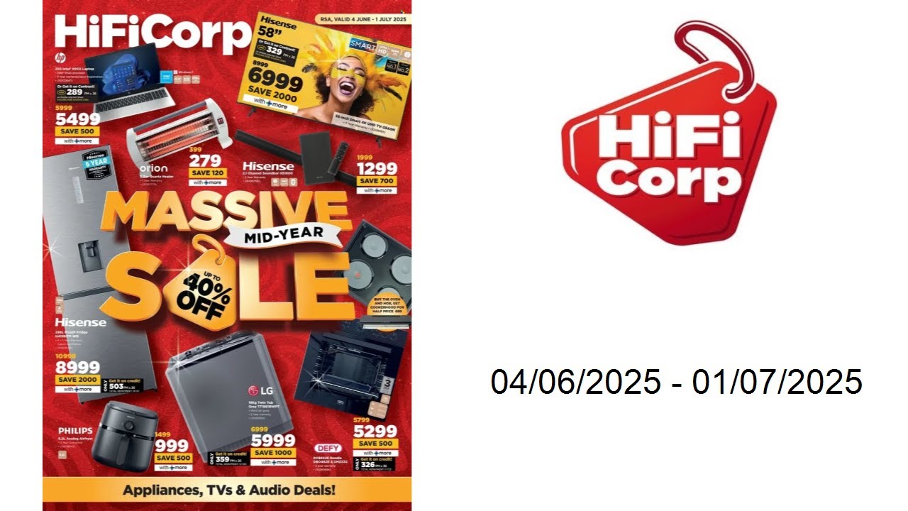 HiFi Corp specials - 04/06/2025 - 01/07/2025