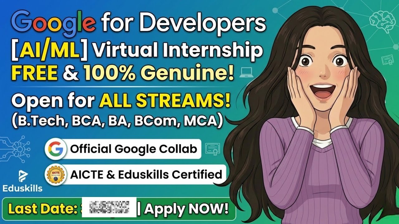 Google AI ML Internship 2026 🔥 Work From Home | Free Certificate ...
