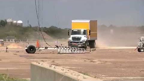 AIMS Composites LLC MASH TL4 FRP Guardrail Crash Test at TTI 22,000 lb vehicle