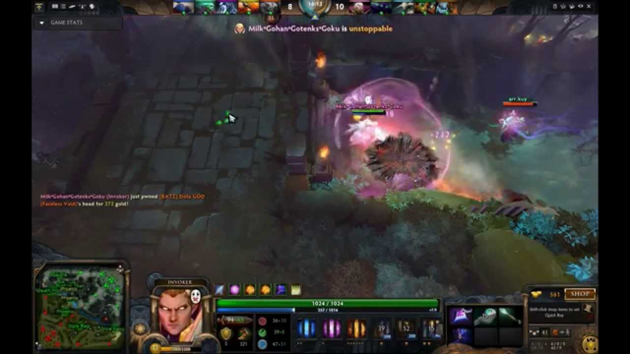Sick Early Game Invoker Combo Dota 2 Youtube