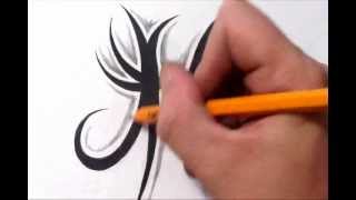 Pisces Tattoos - How To Draw a Simple Tribal star Sign