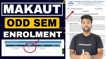 MAKAUT ODD SEM REGULAR & BACKLOG ENROLLMENT PROCESS | NEW NOTICE | DISCONTINUED STUDENTS CAN APPLY.
