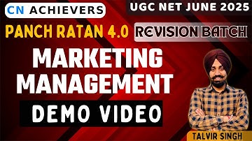 Marketing Management - Demo Video II NET 2025 By Talvir Singh