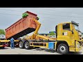 Isuzu 6×4 Hook-Lift Garbage Truck + Electric Tarpaulin Container