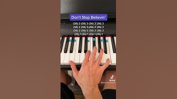 Thumbnail of Don't Stop Believin' easy piano tutorial!