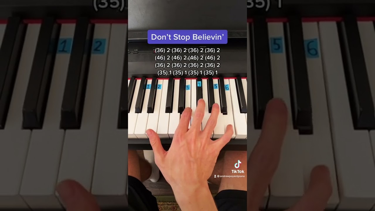 Obejrzyj Don't Stop Believin' easy piano tutorial! w YouTube Obejrzyj Don't Stop Believin' easy piano tutorial! w YouTube
