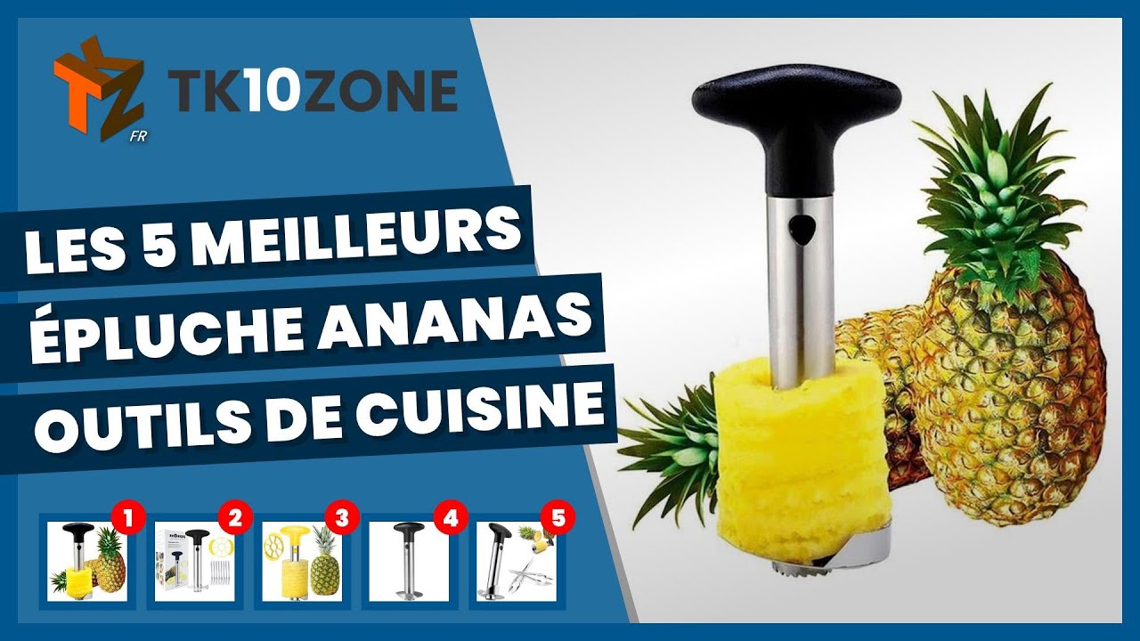 Éplucheur d'ananas en acier inoxydable, carottier, coupe-ananas