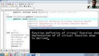 35  Pure Virtual Function | C++ Programming Tutorial for beginners | cpp | C plus plus
