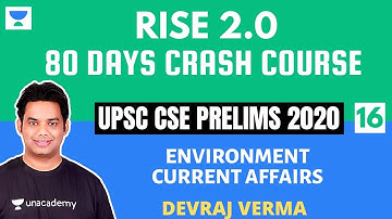 L16: Environment | 15 Months Current Affairs | Prelims 2020 Crash Course | Devraj Verma