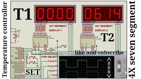 Temperature controller 74HC595 Seven segment Display
