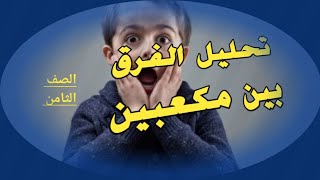 تحليل الفرق بين مكعبين  / الفصل الدراسي الثاني  / الصف الثامن