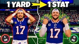 I Made JOSH ALLEN 0 Overall, But 1 YARD=1 UPGRADE