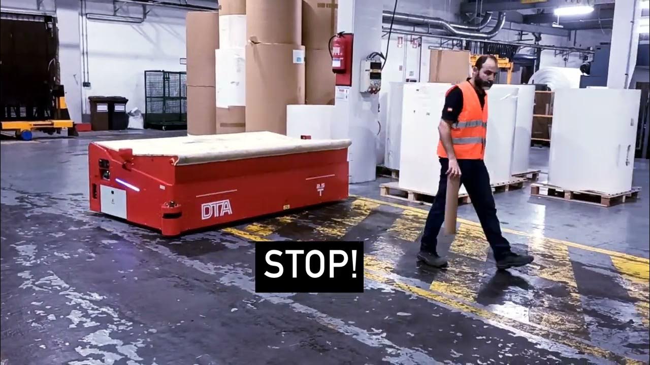 Automatic Mobile Robotic (AMR) for handling paper coils YouTube