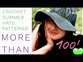 ШЛЯПКИ и ПАНАМКИ крючком: более 100 схем! / 1 часть / CROCHET SUMMER HATS PATTERNS