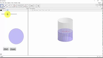 Volume Of A Cylinder (animated) in Geogebra [Tutorial]