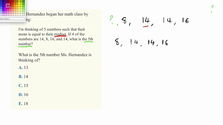 ACT Practice Exam - Math Set 5 Question 1