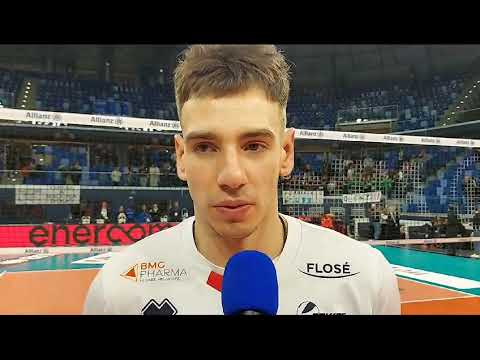 Agustin Loser dopo la vittoria contro Cisterna Volley