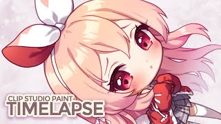 【Timelapse】White Rabbit (Clip Studio Paint)