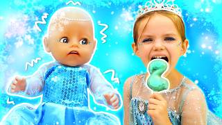 🔴Maya plays with her doll and other toys.