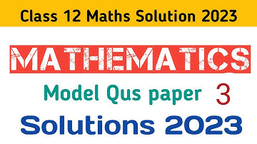 Maths model question paper Part C | 2nd PUC Annual Exam 2023