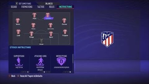 FIFA 21 Custom Tactics -Recreate 4-4-2  of  Atletico Madrid + Instructions - Replicate real system
