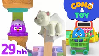Como Animals In Ice Cream More Episode 29Min Learn Colors And Words Como Kids Tv