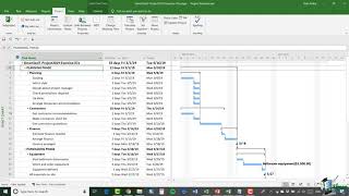 44 Microsoft Project 2019 – Exercise 07 | Tracking Progress & Rescheduling Tasks