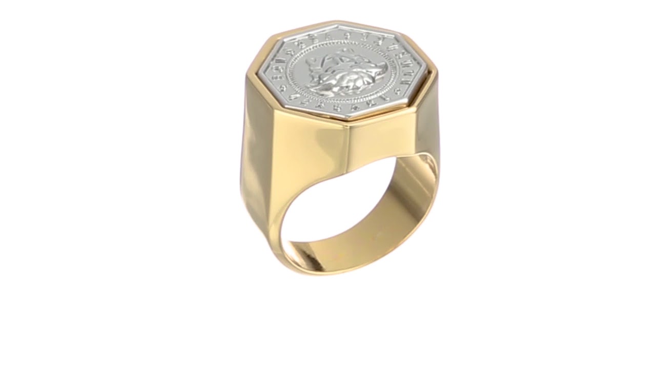 versace octagon ring