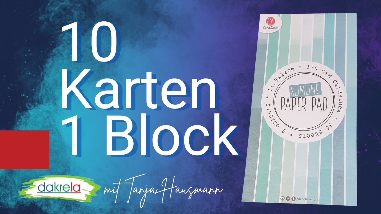 10 Karten 1 Block von Action | SLIMLINE Paper Pad | Winterpost basteln ...